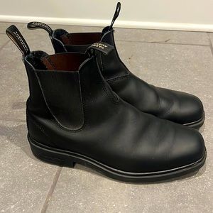 Black Leather Blundstones